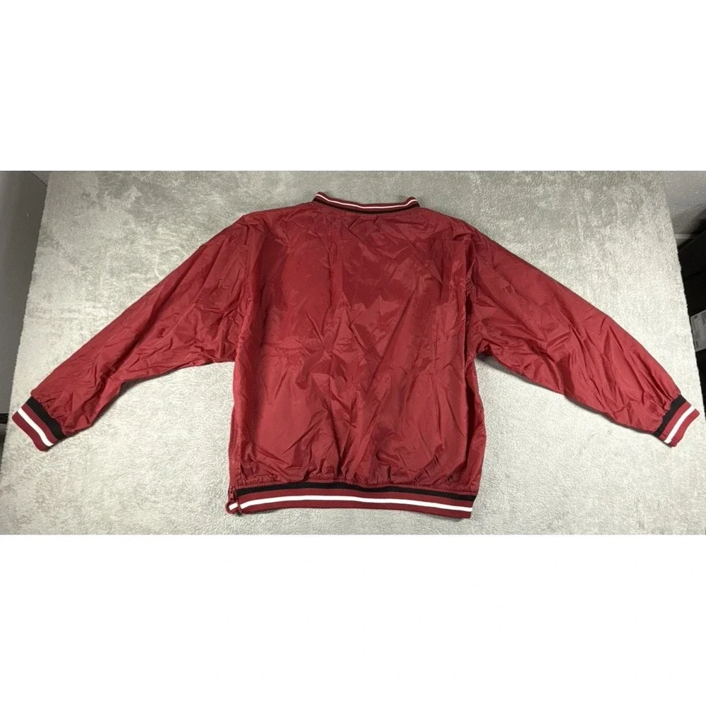 Vintage 90s‎ JERZEES Men's Classic Pullover Windbreaker Jacket Burgundy Size XL